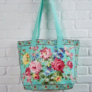 April Cornell Cottage Rose Tote Bag Market Bag NWT